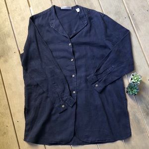 Valerie Stevens Linen Button Up Top